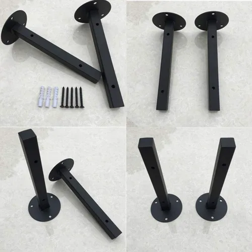 Miniatura 3 de Soporte para estante de tubo cuadrado flotante montado en la pared, soportes de soporte de metal oculto, soporte de estante de madera, soportes