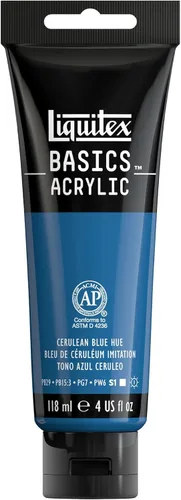 Miniatura 132 de Liquitex BASICS Pintura Acrílica, Botella de 400ml (13.5 oz), Blanco Titanio Titanio Blanco