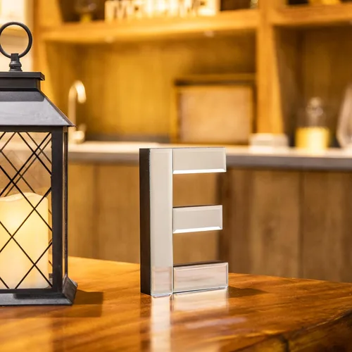 Miniatura 4 de COLLECTIVE HOME - Letra decorativa de madera y vidrio espejado de 7 pulgadas de alto, decoración de pared para el hogar, el dormitorio y la oficina.