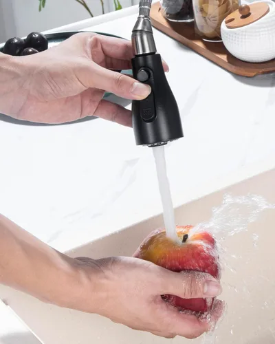 Miniatura 8 de Cabezal Rociador de Repuesto para Grifo de Cocina Extraíble, 15 Conectores, Boquilla de Repuesto de Rociador de Fregadero Extraíble de 3 Funciones