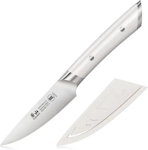 Miniatura 10 de Cangshan HELENA Serie Alemán Acero Forjado 3.5" Cuchillo de Pelar con Funda (Gris)