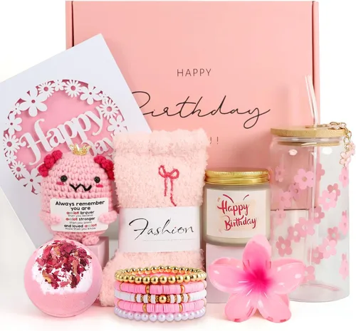 Miniatura 8 de Regalos de cumpleaños para mujeres, cestas únicas de regalo de feliz cumpleaños para adolescentes, mujeres, ella, mejor amiga, hija, hermana