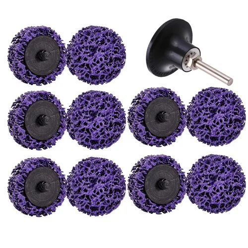 11 piezas de discos de tira de cambio rápido de 2" fáciles para amoladora angular, accesorios para tiras de pintura, rueda de eliminación de óxido,