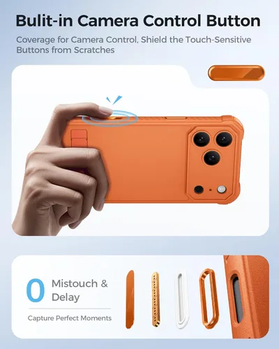 Miniatura 5 de ASAFCASE Funda magnética para iPhone 17 Pro Max, soporte integrado, compatible con MagSafe, protección contra caídas de grado militar, botón