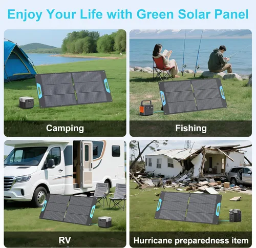 Miniatura 7 de Panel Solar Portátil de 110W para Estación de Energía, Paneles Solares Plegables ETFE de Alta Eficiencia del 23.5% con Cargador, Salida QC3.0 USB-A