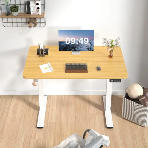 Miniatura 4 de Furmax - Escritorio eléctrico de altura ajustable de pie grande de 40 x 24 pulgadas, escritorio de pie para oficina en casa, alturas prestablecidas
