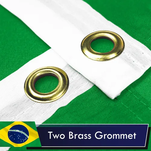 Miniatura 2 de G128 Bandera de Brasil, 3 x 5 pies, serie LiteWeave, impresa en poliéster 100D, bandera de país, colores vibrantes, ojales de latón Brazil
