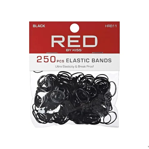 Miniatura 2 de RED by Kiss 250 mini bandas de goma, bandas elásticas para el cabello suaves para niños, niñas, mujeres, hombres y niños, pequeños accesorios