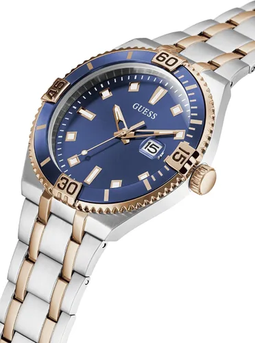 Miniatura 5 de GUESS Reloj de 3 manecillas de 1.772in con fecha, plateado