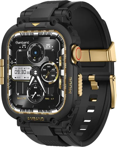Miniatura 14 de amBand Bands - Funda protectora de pantalla compatible con Apple Watch Ultra 3/2/1 de 1.732 pulgadas, correa resistente M1 Sport Series y película