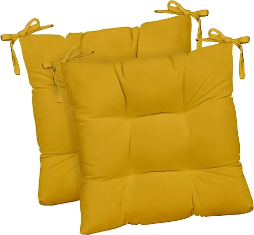 Miniatura 15 de RSH DECOR Juego de 2 cojines de asiento para silla de comedor para interiores y exteriores, 16 x 16 x 2 pulgadas, color a elegir