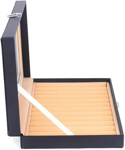 Miniatura 2 de Ethedeal - Caja expositora de 12 ranuras para bolígrafos, caja de almacenamiento para bolígrafos estilográficas, caja organizadora de coleccionistas