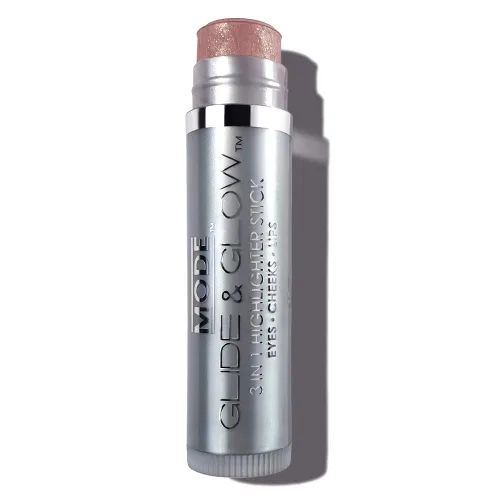 Miniatura 9 de MODE Glide & Glow - Resaltador 3 en 1, color cremoso, rubor en barra de maquillaje, brillo brillante de larga duración para ojos, mejillas, labios