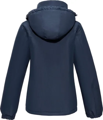 Miniatura 2 de CAMELSPORTS Chaqueta impermeable de esquí de montaña para mujer, con forro polar, impermeable, resistente al viento, con capucha para otoño e