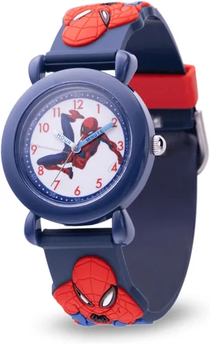 Marvel Spiderman Watch for Kids - Spiderman Watch Boys - Spider-Man Watches for Boys 4-6 - Toys - Kids - Marvel Toddler - Teen - Dark Blue Case -