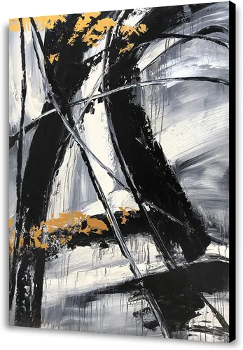 Miniatura 8 de Yihui Arts Arte abstracto de la pared del lienzo - Arte contemporáneo texturizado pintado a mano para la decoración moderna del hogar