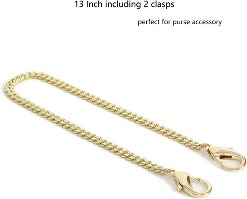 Miniatura 2 de Yichain Mini Linda Correa de Cadena de Bolso de Repuesto Accesorios de Bolso Cruzado Correa de Hombro de Bolso Adornos (Oro Claro, 33 cm)