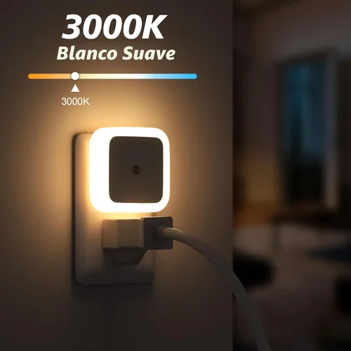 Miniatura 2 de Sujeet Luz Nocturna, Set de 8 Luces Nocturnas Enchufables en la Pared, Luz Nocturna Enchufable, Lámpara LED de Atardecer al Amanecer (Blanco Cálido)