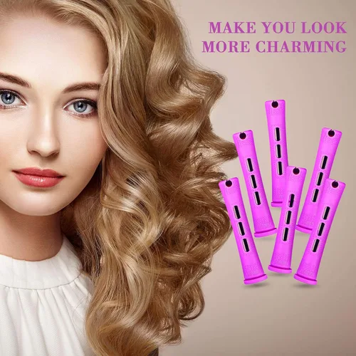 Miniatura 5 de 48 piezas de varillas para el cabello permanente, varillas cortas de onda fría, planchas de plástico para permanente, rulos de pelo con peine
