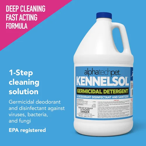 Miniatura 3 de ATP KennelSol Limpiador de Casetas en un Paso - 1 Galón (Paquete de 4) Desinfectante Líquido, Efectivo Contra Bacterias y Virus, Desodorante