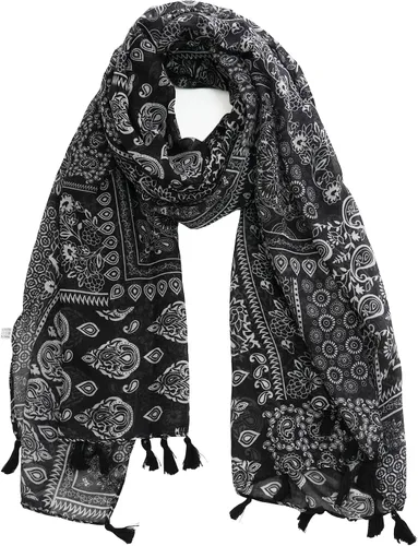 Miniatura 29 de JERLA Bufandas para mujer, ligeras, suaves, de moda, sólidas, bufanda, chal a cuadros