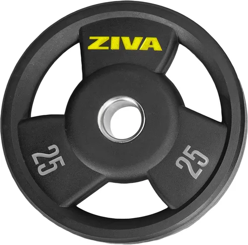 Miniatura 8 de ZIVA RPU Grip Disc Olympic - Disco de peso de 2 pulgadas, revestimiento de uretano de goma resistente de alta calidad, inserto de acero inoxidable