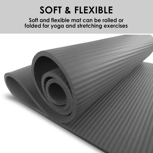 Miniatura 5 de YAMAZEN Alfombrilla de entrenamiento de yoga de 72 x 24 pulgadas de grosor extra para ejercicio de gimnasio en casa Alfombrilla multiusos
