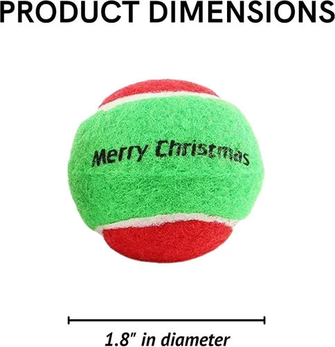 Miniatura 6 de Midlee Pelotas de tenis para perros de Feliz Navidad (pequeño)