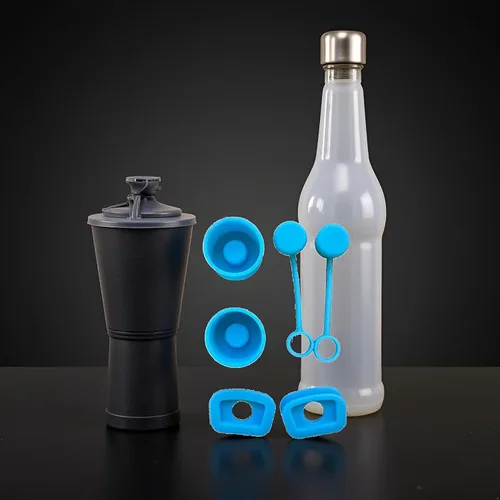 Miniatura 6 de Juego de 6 tapones de silicona para Stanley Cup a prueba de derrames, tapones antiderrames, antipolvo para botellas de agua deportivas y accesorios
