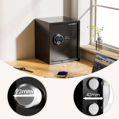Miniatura 6 de KornerBatl Caja fuerte inteligente para pistola de huellas dactilares con bloqueo biométrico