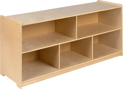 Miniatura 13 de Flash Furniture Hercules - Armario de madera de 2 secciones para el aula escolar para uso comercial o doméstico, seguro, diseño apto para niños, 24