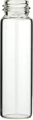 Miniatura 2 de Hecho en Estados Unidos, paquete de 12 3 frascos de vidrio transparente Dram de 0.4 fl oz con tapones de rosca fenólicos