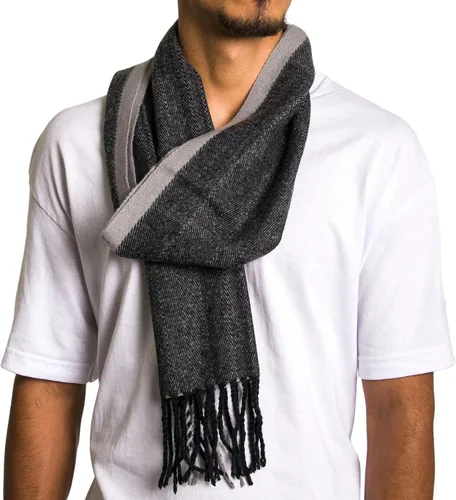 Miniatura 51 de Alpine Swiss Bufanda a cuadros para hombre, ultra suave, chal de invierno, cálido, ligero, para clima frío