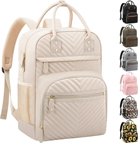 Miniatura 16 de Tenot Mochila de Pañales para Mujeres con Cambiador, Bolsa de Bebé con Bolsillos Aislados, Bolsas de Pañales Multifuncionales para Niña y Niño, Gris