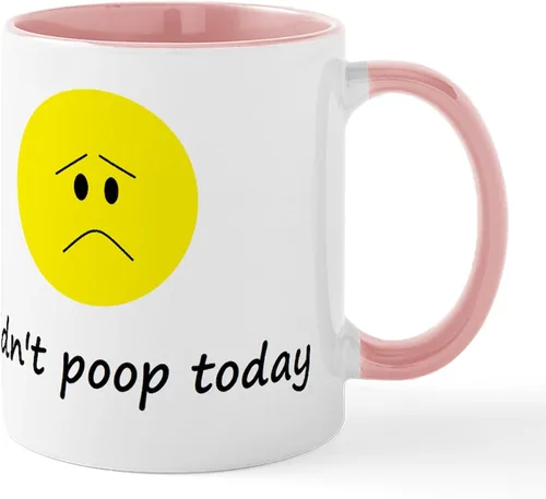 Miniatura 50 de CafePress Time To Poop Mugs Taza de café de cerámica de 11 oz (11.0 fl oz)