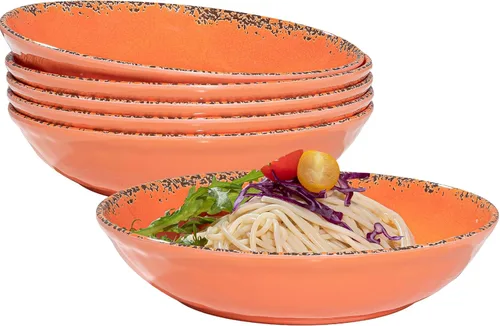 Miniatura 13 de Juego de 2 cuencos de melamina para servir ensaladas grandes de 12 x 4 pulgadas, cuencos de frutas, cuencos para mezclar, cuencos para servir