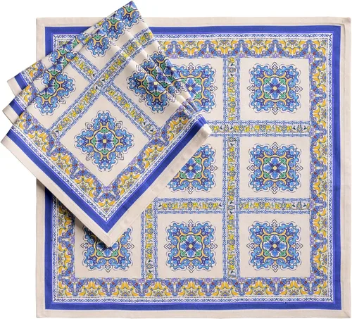 Miniatura 35 de Maison d' Hermine Juego de 4 servilletas de tela 100% algodón, suaves y duraderas, servilletas cuadradas reutilizables para uso diario, lavables