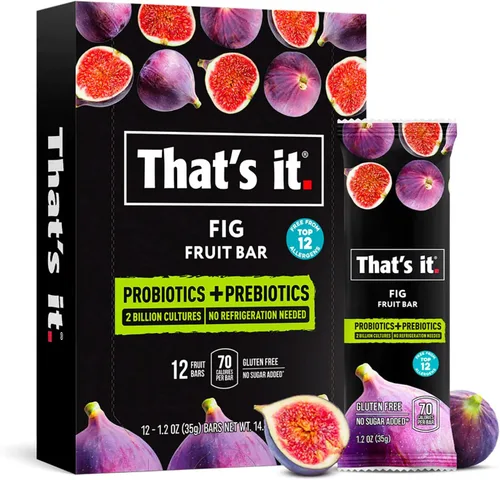 Miniatura 7 de Eso es todo. (Paquete de 12 unidades de mango) Barra de fruta probiótica, refuerzo de la inmunidad y apoyo a las culturas activas para promover
