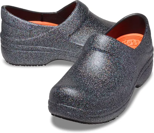 Miniatura 6 de Crocs Zuecos Neria Pro II para mujer, zapatos de trabajo antideslizantes, Negro