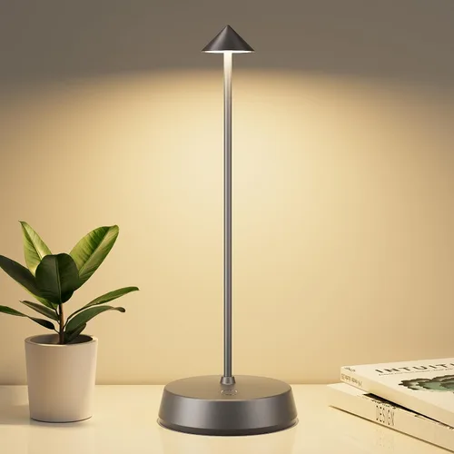 Miniatura 8 de Lámpara de mesa inalámbrica recargable, funciona con pilas, lámpara de escritorio de 6000 mAh, lámpara táctil regulable al aire libre, impermeable