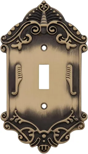 Nostalgic Placa de cubierta de interruptor de luz victoriana de almacén