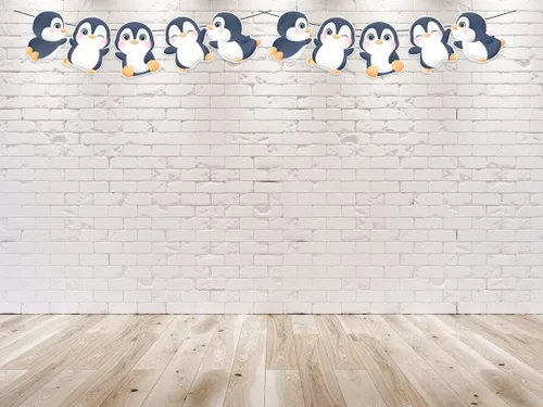Miniatura 4 de Cartel de cumpleaños de pingüinos: bonitas decoraciones de fiesta de pingüinos para baby shower, cumpleaños de niños, celebraciones temáticas