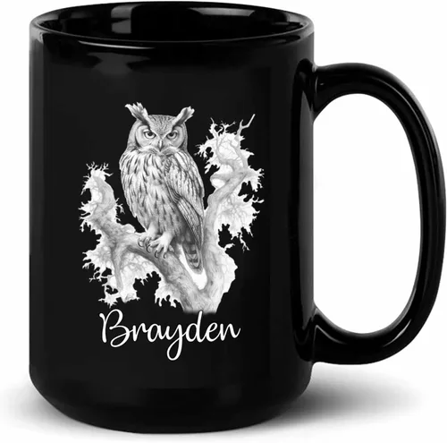 Miniatura 13 de Taza de café negra con diseño de oso de lápiz personalizada, regalo para los amantes de los osos, mamá y papá, taza de café de oso con dibujos