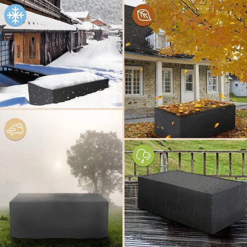Miniatura 5 de Fundas para muebles de patio, impermeables, para exteriores, tela Oxford 600D, fundas de sofá rectangulares, resistentes a la intemperie