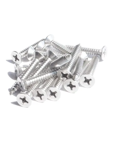 Miniatura 5 de 50 tornillos de madera Phillips de cabeza plana inoxidable #4 x 1-1/4" (32 mm) 18-8 (304) tornillos autorroscantes avellanados de acero inoxidable