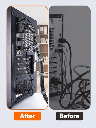Miniatura 5 de CableCreation 100 bridas de sujeción reutilizables, bridas ajustables de primera calidad de 6 pulgadas, correas de nailon para organizar cables