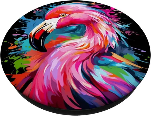 Miniatura 2 de PopSockets con gráficos gráficos de flamencos coloridos y geniales PopGrip intercambiables