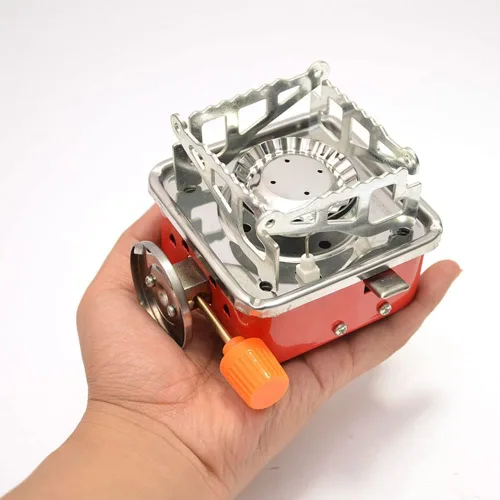 Miniatura 3 de Mini estufa de camping, portátil plegable a prueba de viento, pequeña estufa de gas para acampar al aire libre, senderismo, mochilero, viaje por