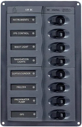 BEP Panel de CC vertical de 8 vías