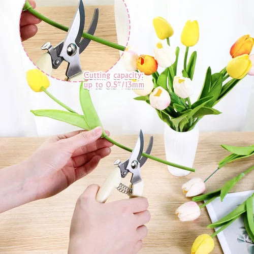 Miniatura 4 de Jutom Tijeras de podar de jardín, tijeras de podar, podadoras de mano afiladas para herramientas de jardinería, cortar flores, recortar plantas